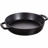 Patelnia żeliwna Z Dwoma Uchwytami 26 Cm, Czarny Staub