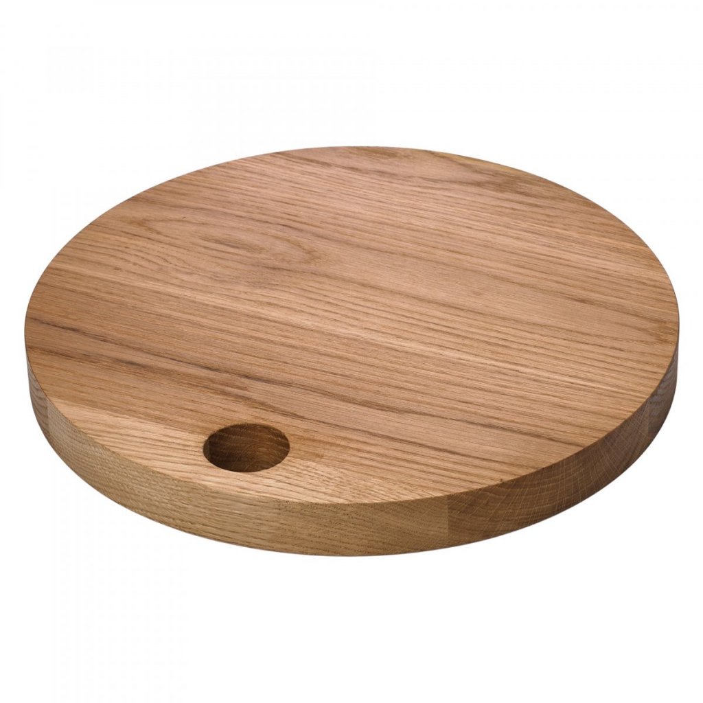 Deska dębowa okrągła z otworem śr. 28 cm