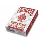 Karty Bicycle - Prestige 100% plastik Czerwone