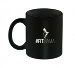 Kubek czarny &quot;#Fitmama&quot;