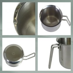 KELA-Garnuszek na mleko 0,35 l stalowy Herta