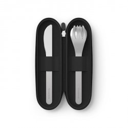 MB-Zestaw sztućców podróżnych Slim Nest Black