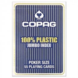 Copag plastikowe karty do pokera Jumbo Index Niebieskie