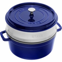 Garnek żeliwny Okrągły Z Wkładem 5.2l Niebieski La Cocotte Staub