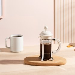 Bodum zaparzacz tłokowy french press Caffettiera 0.35L Off white