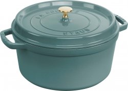 STAUB LA COCOTTE Garnek żeliwny okrągły 2.2 ltr, eukaliptusowy