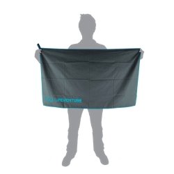 Ręcznik turystyczny Lifeventure Recycled SoftFibre Trek Towel Large - grey