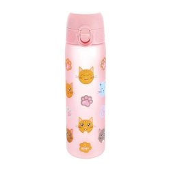 Butelka ION8 500 ml różowa z kotami
