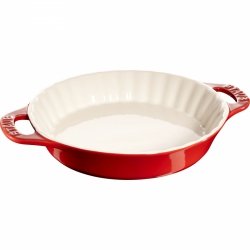 Okrągły Półmisek Ceramiczny Do Ciast 2l Czerwony Cooking Staub