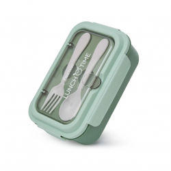 Lunch box Fissman 800 ml z 2 komorami i stalowym pojemnikiem (zielony)