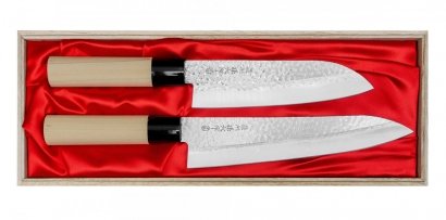 Satake Magaroku Saku Zestaw 2 noży Szefa + Santoku 