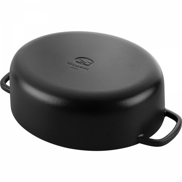 Garnek żeliwny Owalny 7.5l Czarny Bellamonte Ballarini