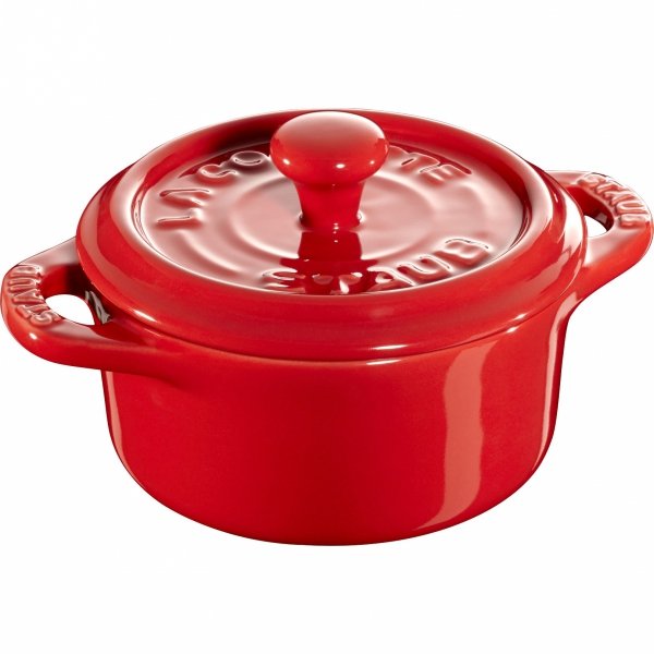 4x Mini Cocotte Okrągły 10 Cm, Czerwony Gift Giving Staub
