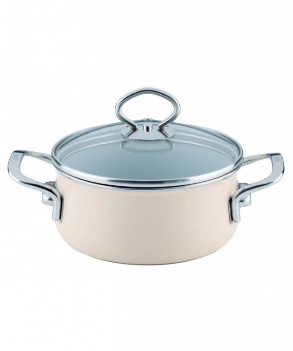 Garnek Riess Wysoki Z Pokrywą 16cm Avorio