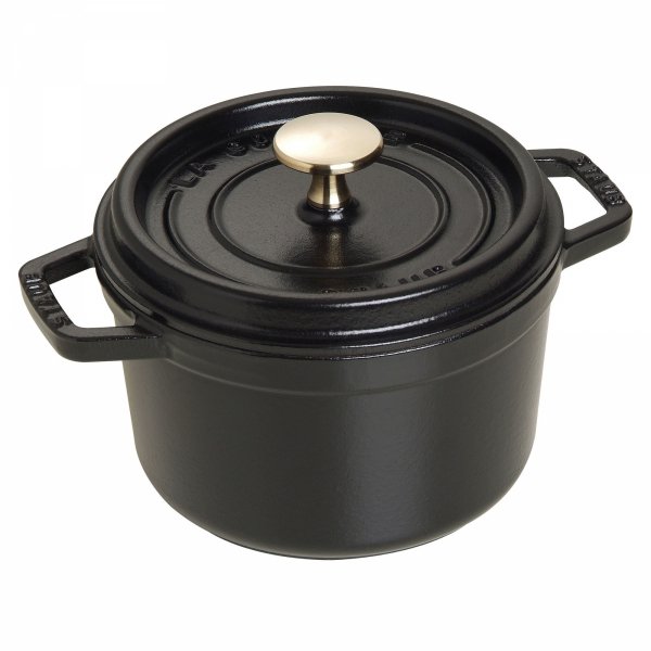 Garnek żeliwny Okrągły 1.2l Czarny La Cocotte Staub