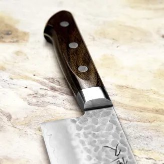Hokiyama Murakumo AUS-8 Brown Nóż Nakiri 16,5 cm