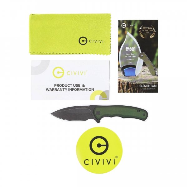 Nóż składany Civivi Faeger Black G10 C24031-1