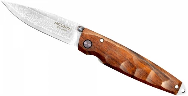 Nóż składany Mcusta Shinra Emotion 2 Iron wood Damascus