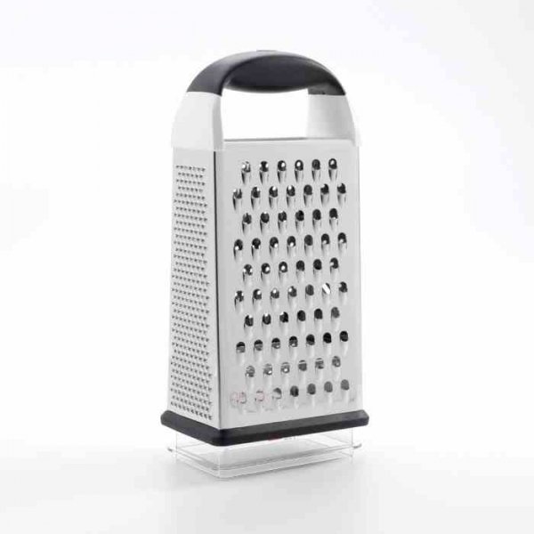 OXO-Tarka z pojemnikiem stalowo-czarna, Good Grips