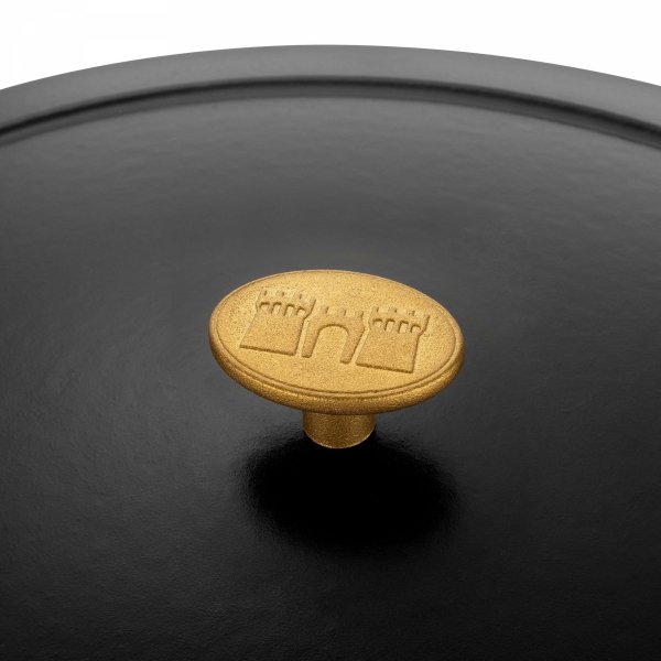 Garnek żeliwny Owalny 7.5l Czarny Bellamonte Ballarini