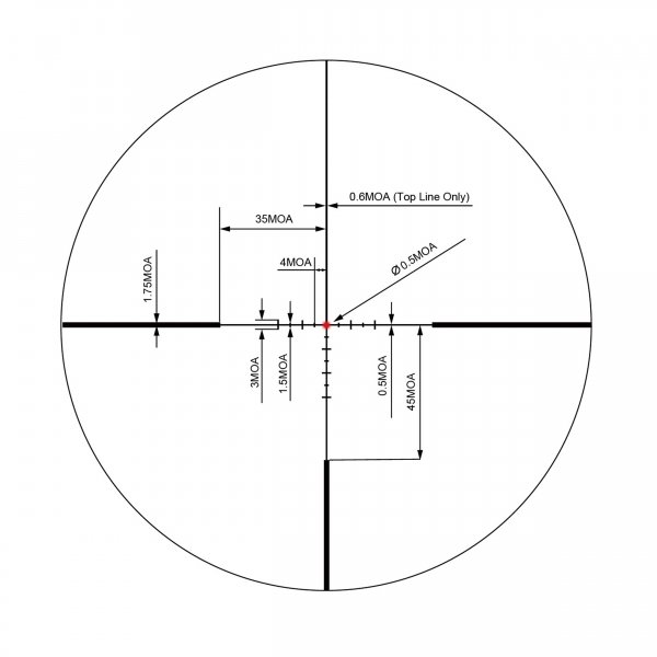 Luneta Redwin Scarlet 1-8x24 FT czarna
