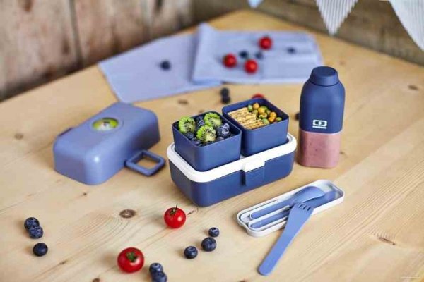 Monbento Sztućce podróżne Pocket Color, Blue Infinity