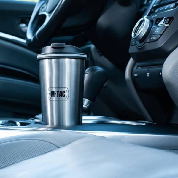 Kubek Termiczny M-Tac z zaworem 450 ml stal nierdzewna