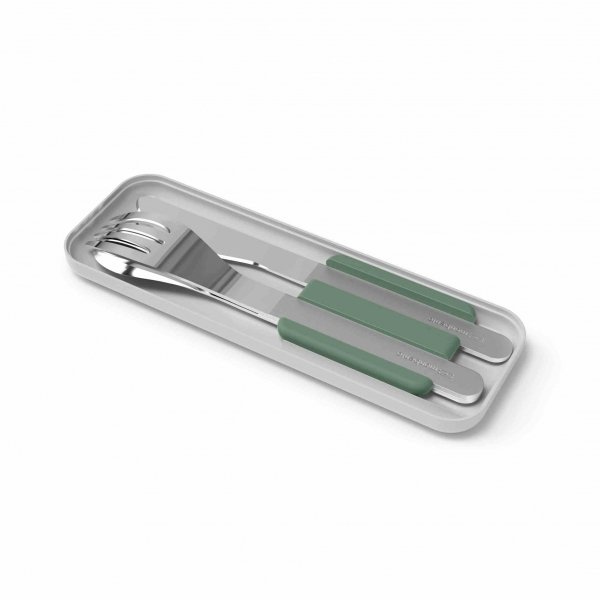 Monbento Zestaw sztućców podróżnych Slim Box Nat.Green