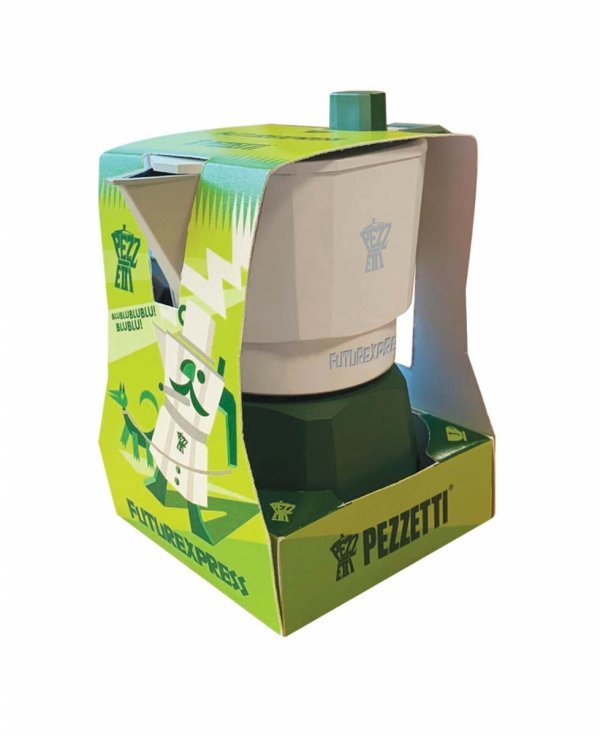 PEZZETTI FUTUREXPRESS Emaliowana Kawiarka (3 Filiżanki) - Zielony Futurexpress