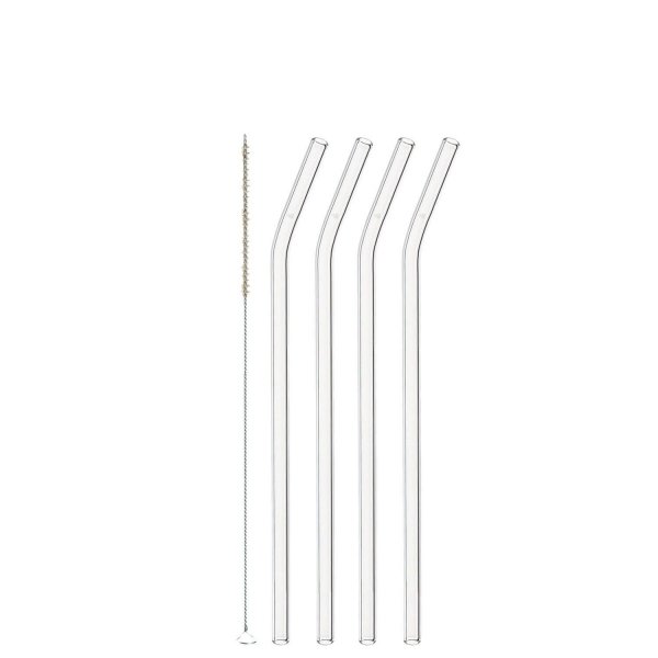 Zestaw 4 słomek szklanych 23cm CIAO