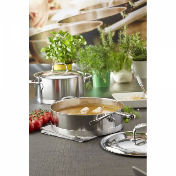 Patelnia Głęboka 2H Z Pokrywką 24 Cm Atlantis 7 Demeyere