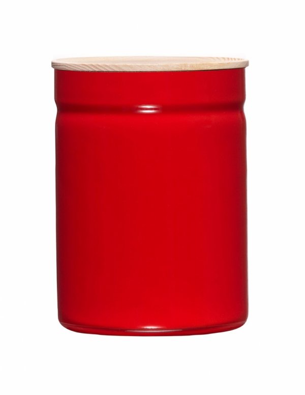 RIESS - Pojemnik kuchenny z drewnianą pokrywą 2,2l Fresh Tomato