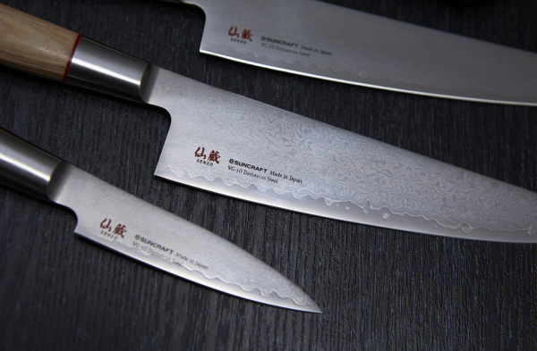 Nóż kuchenny Suncraft SENZO TWISTED OCTAGON Santoku small 143 mm