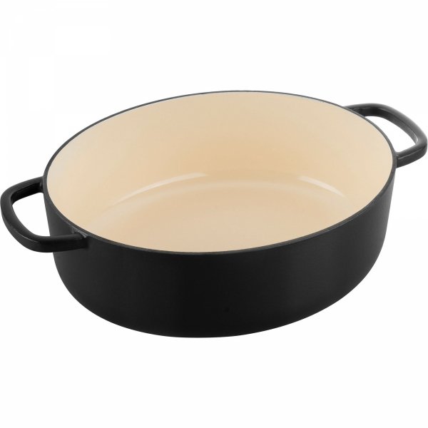 Garnek żeliwny Owalny 7.5l Czarny Bellamonte Ballarini