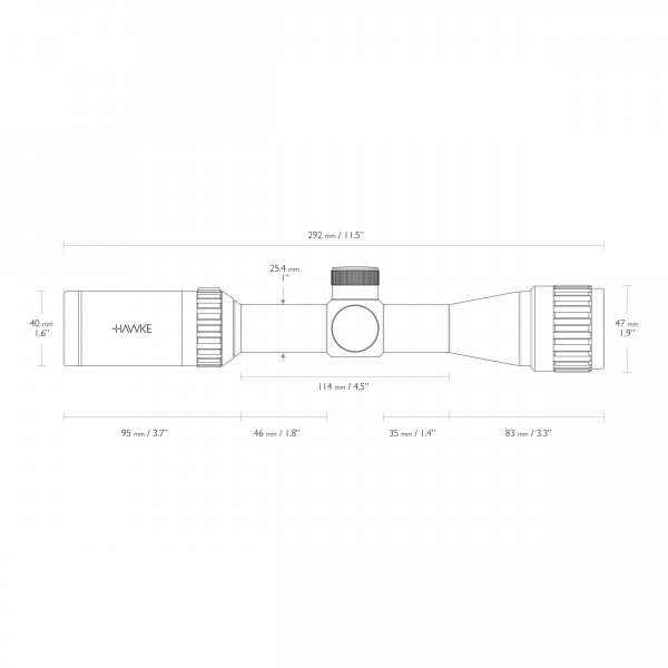 Luneta celownicza Hawke Vantage 1&quot; 2-7x32 AO Mil Dot