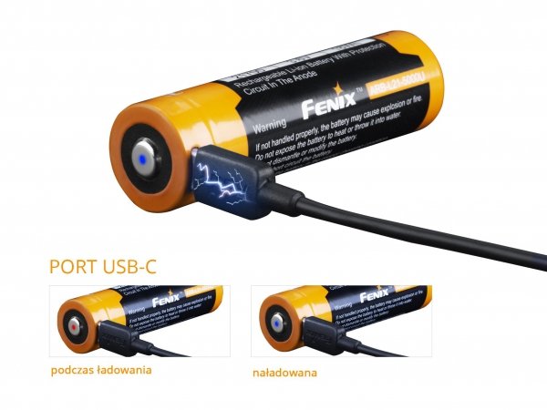 Akumulator Fenix USB ARB-L21U (21700 5000 mAh 3,6 V)