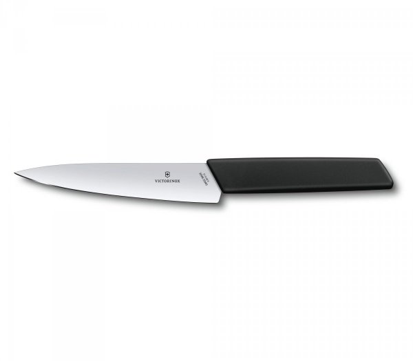 Nóż uniwersalny Swiss Modern, 15 cm, czarny Victorinox 6.9013.15B