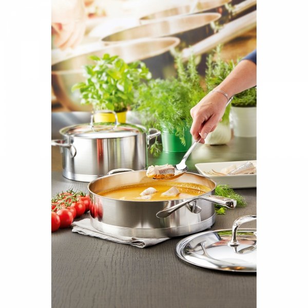 Patelnia Głęboka 2H Z Pokrywką 28 Cm Atlantis 7 Demeyere