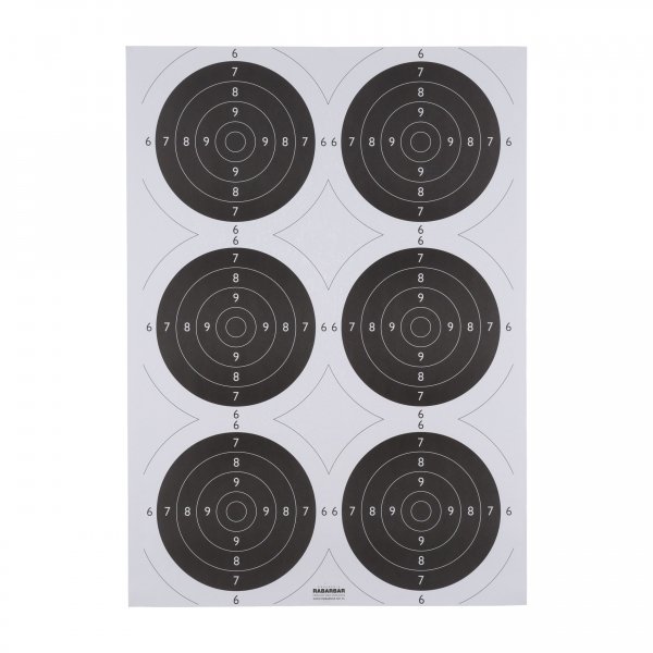 Tarcza strzelecka TS-2x6 trening - pakiet 50 szt.