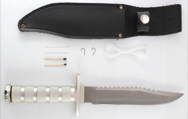 Nóż survivalowy Fox Outdoor 30 cm + skórzany pokrowiec
