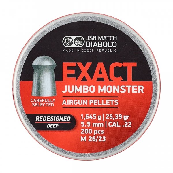Śrut diabolo JSB Exact Jumbo Monster  5,52 mm Redesigned Deep 200 szt.