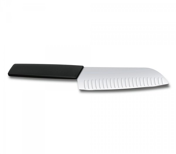 Nóż Santoku, ostrze ryflowane, 17 cm, czarny VICTORINOX 6.9053.17KB