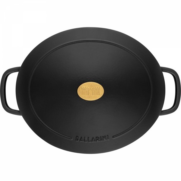 Garnek żeliwny Owalny 4.5l Czarny Bellamonte Ballarini