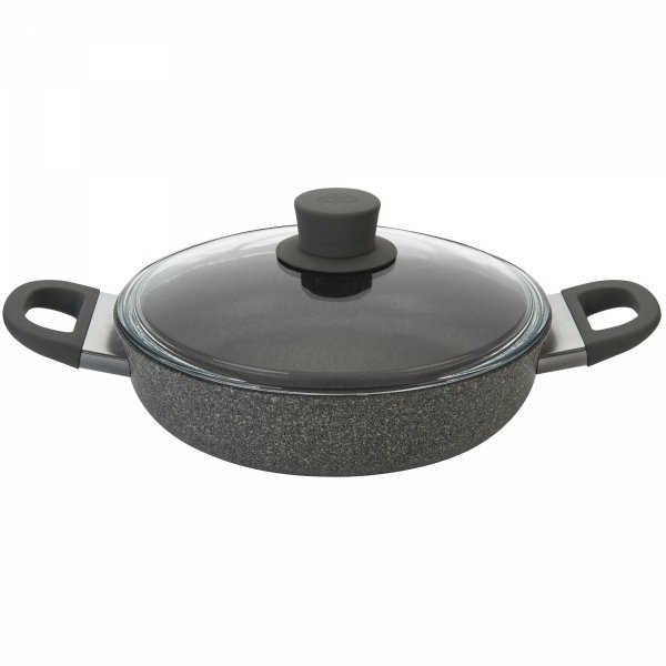Patelnia Głęboka 2H + Pokrywka 24 Cm Murano Ballarini