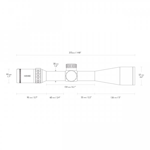 Luneta celownicza Hawke Frontier 30 2.5-15x50 SF IR Mil Pro 10x