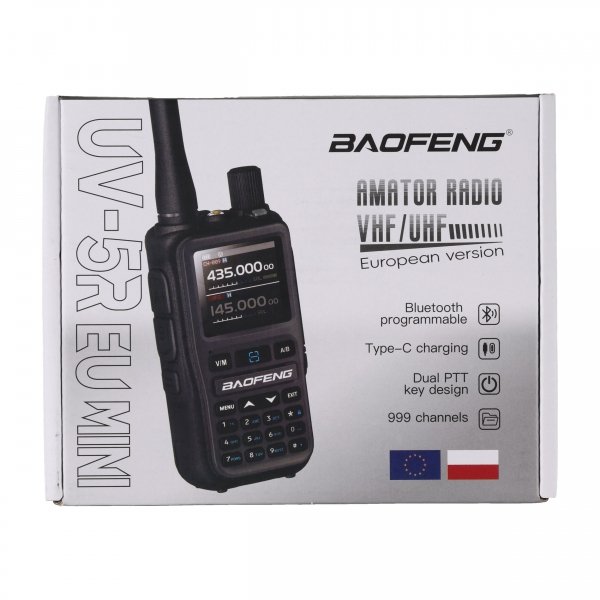 Krótkofalówka PMR Baofeng UV-5R EU Mini Gray VHF UHF