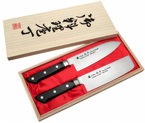 Satake Katsu Zestaw nóż Santoku + Nakiri
