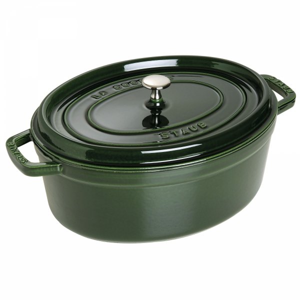 Garnek żeliwny Owalny 6.7l Zielony La Cocotte Staub