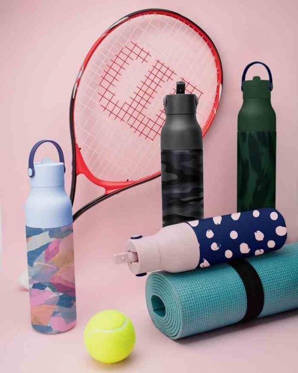 Lund London Butelka 500ml. indygo w różowe plamki, Sport