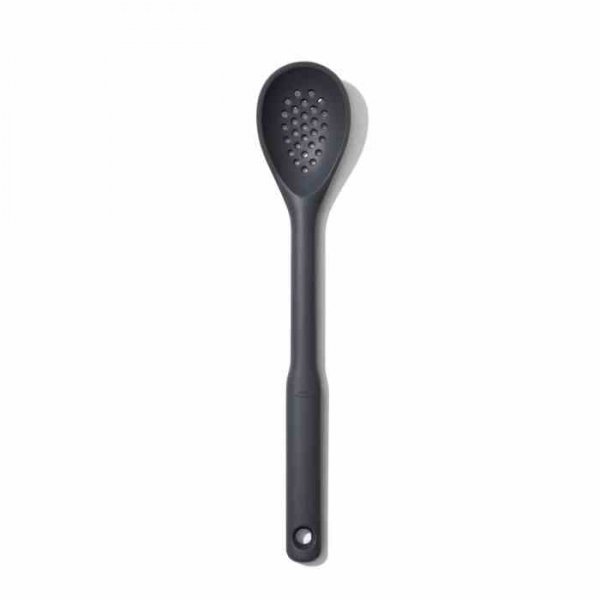 OXO-Łyżka cedzakowa silikonowa czarna, Good Grips